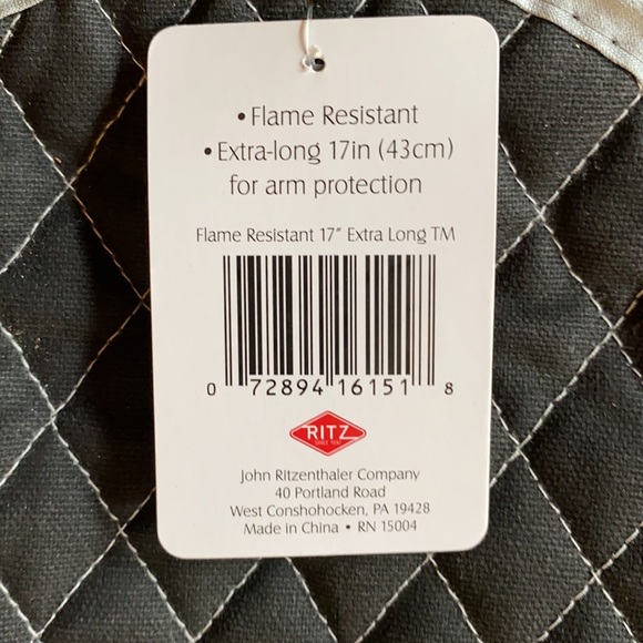 BBQ Grill Mitt,  Flame Resistant Extra Long 17"NWT - Picture 3 of 7